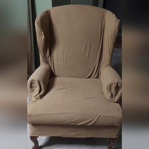 Wing back chair cover